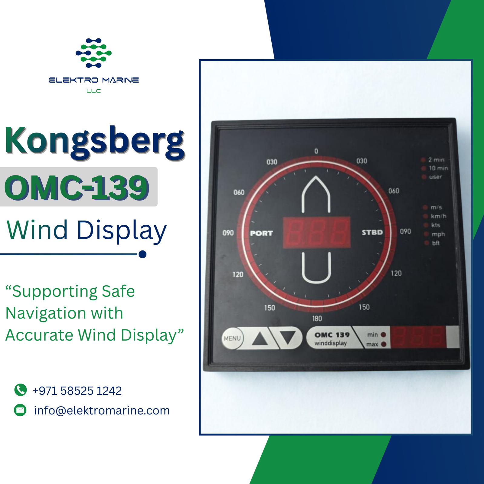 Kongsberg OMC-139 Wind Display – Precision Wind Monitoring Delivered